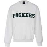 Green Bay Packers Cuce Women's Chenille Jeweled Sweatshirt White - NFL