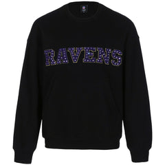 Baltimore Ravens Cuce Women's Chenille Jeweled Sweatshirt Black - NFL