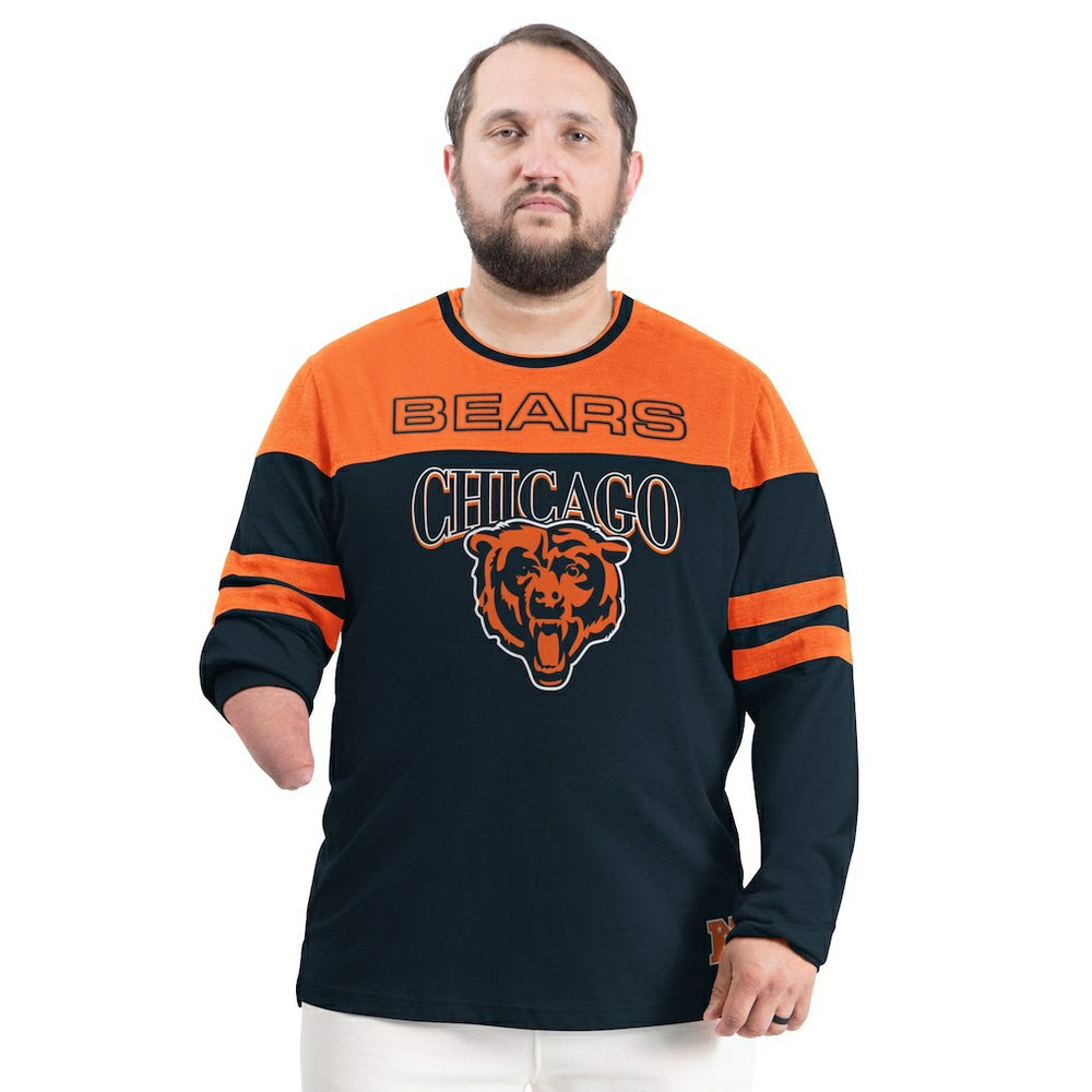 Chicago Bears G-III Sports by Carl Banks Adaptive Outlast Long Sleeve T-Shirt Navy/Orange - NFL