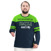 Seattle Seahawks G-III Sports by Carl Banks Adaptive Outlast Long Sleeve T-Shirt College Navy/Neon Green - NFL