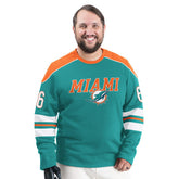 Miami Dolphins G-III Sports by Carl Banks Adaptive Lord Stanley Crewneck Sweatshirt Aqua - NFL