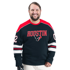 Houston Texans G-III Sports by Carl Banks Adaptive Lord Stanley Crewneck Sweatshirt Navy - NFL