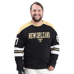 New Orleans Saints G-III Sports by Carl Banks Adaptive Lord Stanley Crewneck Sweatshirt Black - NFL