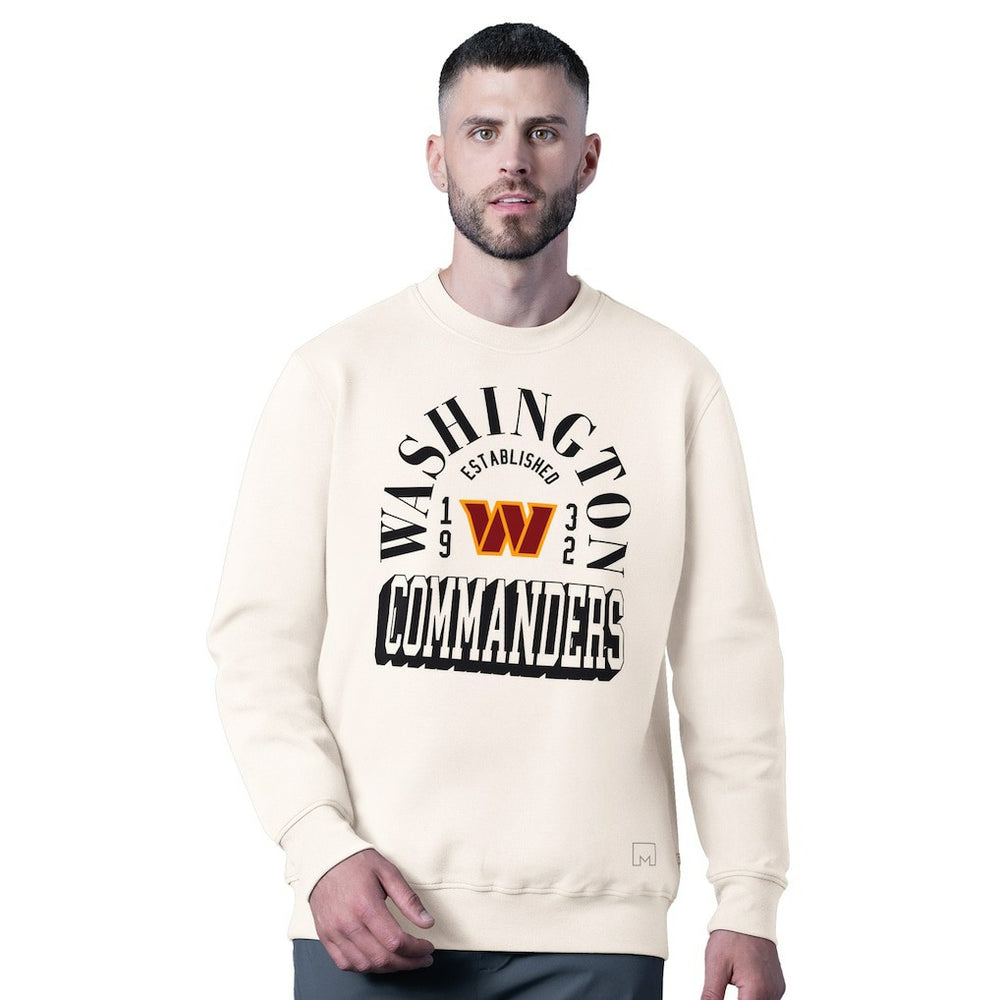 Washington Commanders MSX by Michael Strahan Whiteout Tri-Blend Sweatshirt White - NFL