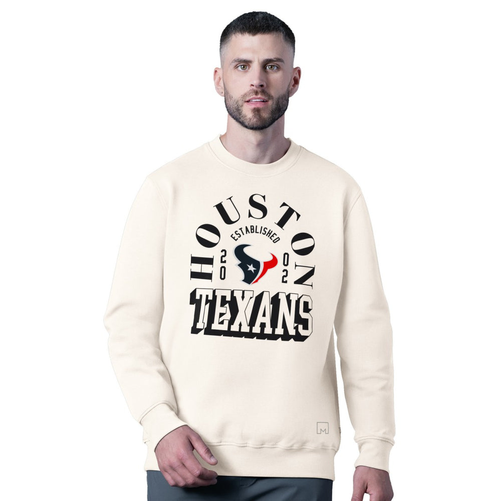 Houston Texans MSX by Michael Strahan Whiteout Tri-Blend Sweatshirt White - NFL