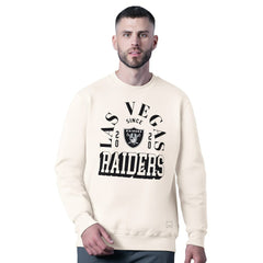 Las Vegas Raiders MSX by Michael Strahan Whiteout Tri-Blend Sweatshirt White - NFL