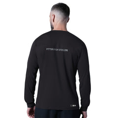 Pittsburgh Steelers MSX by Michael Strahan Forward Long-Sleeve T-Shirt Black - NFL