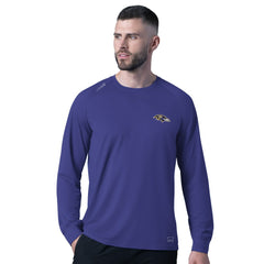 Baltimore Ravens MSX by Michael Strahan Forward Long-Sleeve T-Shirt Purple - NFL