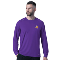 Minnesota Vikings MSX by Michael Strahan Forward Long-Sleeve T-Shirt Purple - NFL