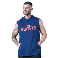 New York Giants MSX by Michael Strahan Tri-Blend Rebound Sleeveless Hoodie Royal - NFL