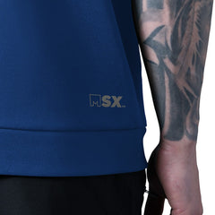 New York Giants MSX by Michael Strahan Tri-Blend Rebound Sleeveless Hoodie Royal - NFL
