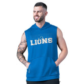 Detroit Lions MSX by Michael Strahan Tri-Blend Rebound Sleeveless Hoodie Blue - NFL