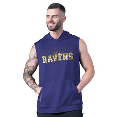 Baltimore Ravens MSX by Michael Strahan Tri-Blend Rebound Sleeveless Hoodie Purple - NFL