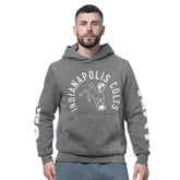 Indianapolis Colts Starter Handoff Vintage Logo Fleece Hoodie Sweatshirt Charcoal - NFL