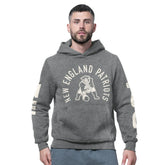 New England Patriots Starter Handoff Vintage Logo Fleece Hoodie Sweatshirt Charcoal - NFL