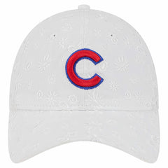 Chicago Cubs New Era Women's Floral Mesh 9TWENTY Adjustable Hat Lifestyle