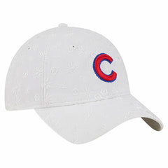 Chicago Cubs New Era Women's Floral Mesh 9TWENTY Adjustable Hat Lifestyle