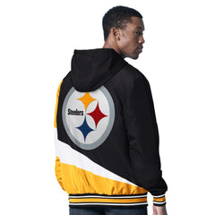 Pittsburgh Steelers G-III Sports by Carl Banks Dual Threat Reversable Full-Zip Hooded Jacket Black/Charcoal - NFL