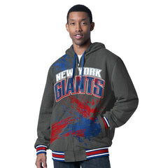 New York Giants G-III Sports by Carl Banks Dual Threat Reversable Full-Zip Hooded Jacket Royal/Charcoal - NFL