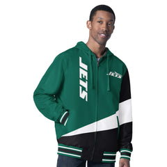 New York Jets G-III Sports by Carl Banks Dual Threat Reversable Full-Zip Hooded Jacket Green/Charcoal - NFL