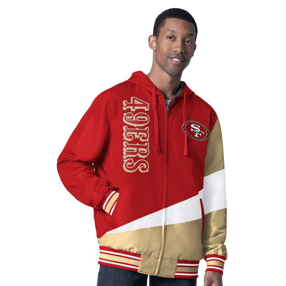 San Francisco 49ers G-III Sports by Carl Banks Dual Threat Reversable Full-Zip Hooded Jacket Scarlet/Charcoal - NFL