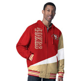 San Francisco 49ers G-III Sports by Carl Banks Dual Threat Reversable Full-Zip Hooded Jacket Scarlet/Charcoal - NFL