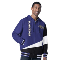 Baltimore Ravens G-III Sports by Carl Banks Dual Threat Reversable Full-Zip Hooded Jacket Purple/Charcoal - NFL