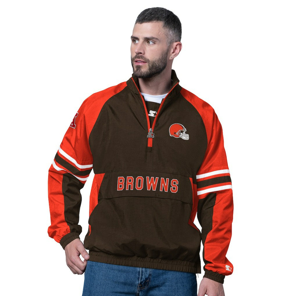 Cleveland Browns Starter Prospect Half-Zip Pullover Brown - NFL