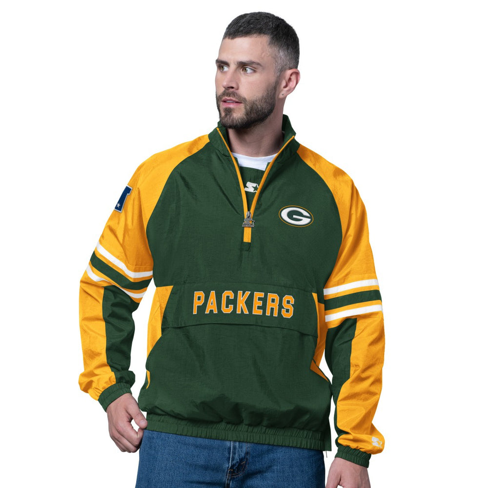 Green Bay Packers Starter Prospect Half-Zip Pullover Green - NFL