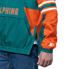Miami Dolphins Starter Vintage Logo Prospect Half-Zip Pullover Aqua - NFL