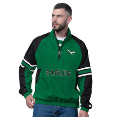 Philadelphia Eagles Starter Vintage Logo Prospect Half-Zip Pullover Kelly Green - NFL