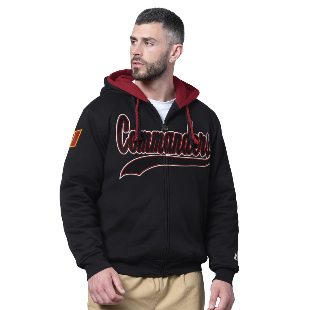 Washington Commanders Starter Big Shot Full-Zip Double Hoodie Black - NFL