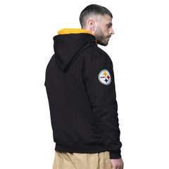 Pittsburgh Steelers Starter Big Shot Full-Zip Double Hoodie Black - NFL