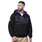 Minnesota Vikings Starter Big Shot Full-Zip Double Hoodie Black - NFL