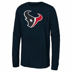 Houston Texans Youth Primary Logo Long Sleeve T-Shirt Navy - NFL