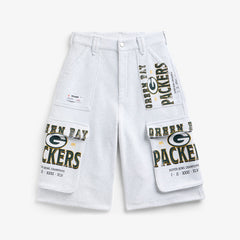 Green Bay Packers Off Season x NFL Women's Fleece Cargo Shorts Heather Gray - NFL