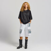 Philadelphia Eagles Off Season x NFL Women's Fleece Cargo Shorts Heather Gray - NFL