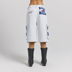 Buffalo Bills Off Season x NFL Women's Fleece Cargo Shorts Heather Gray - NFL