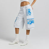 Detroit Lions Off Season x NFL Women's Fleece Cargo Shorts Heather Gray - NFL