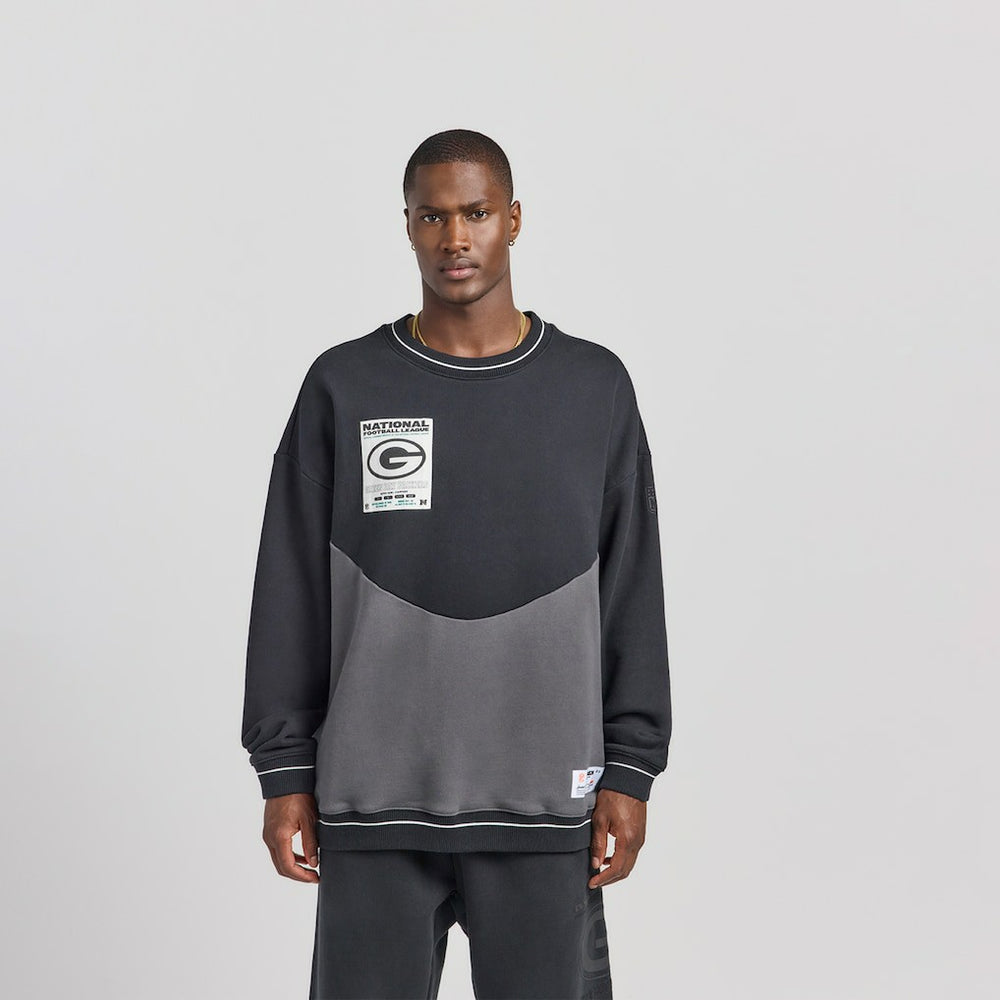 Green Bay Packers Off Season x NFL Unisex Fleece Sweatshirt Black - NFL