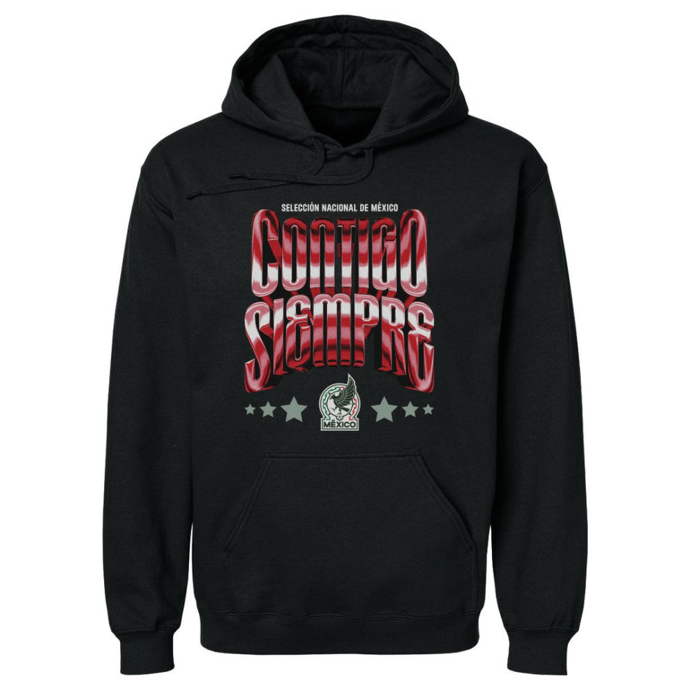 Mexico National Team 500 Level Contigo Siempre Vintage Pullover Hoodie - Black