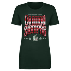 Mexico National Team 500 Level Women's Contigo Siempre Vintage T-Shirts - Green