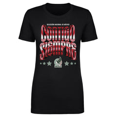 Mexico National Team 500 Level Women's Contigo Siempre Vintage T-Shirts - Black