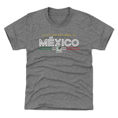 Mexico National Team 500 Level Youth Inline Tri-Blend T-Shirts - Gray