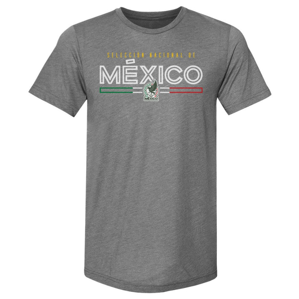 Mexico National Team 500 Level Inline Premium Tri-Blend T-Shirts - Gray