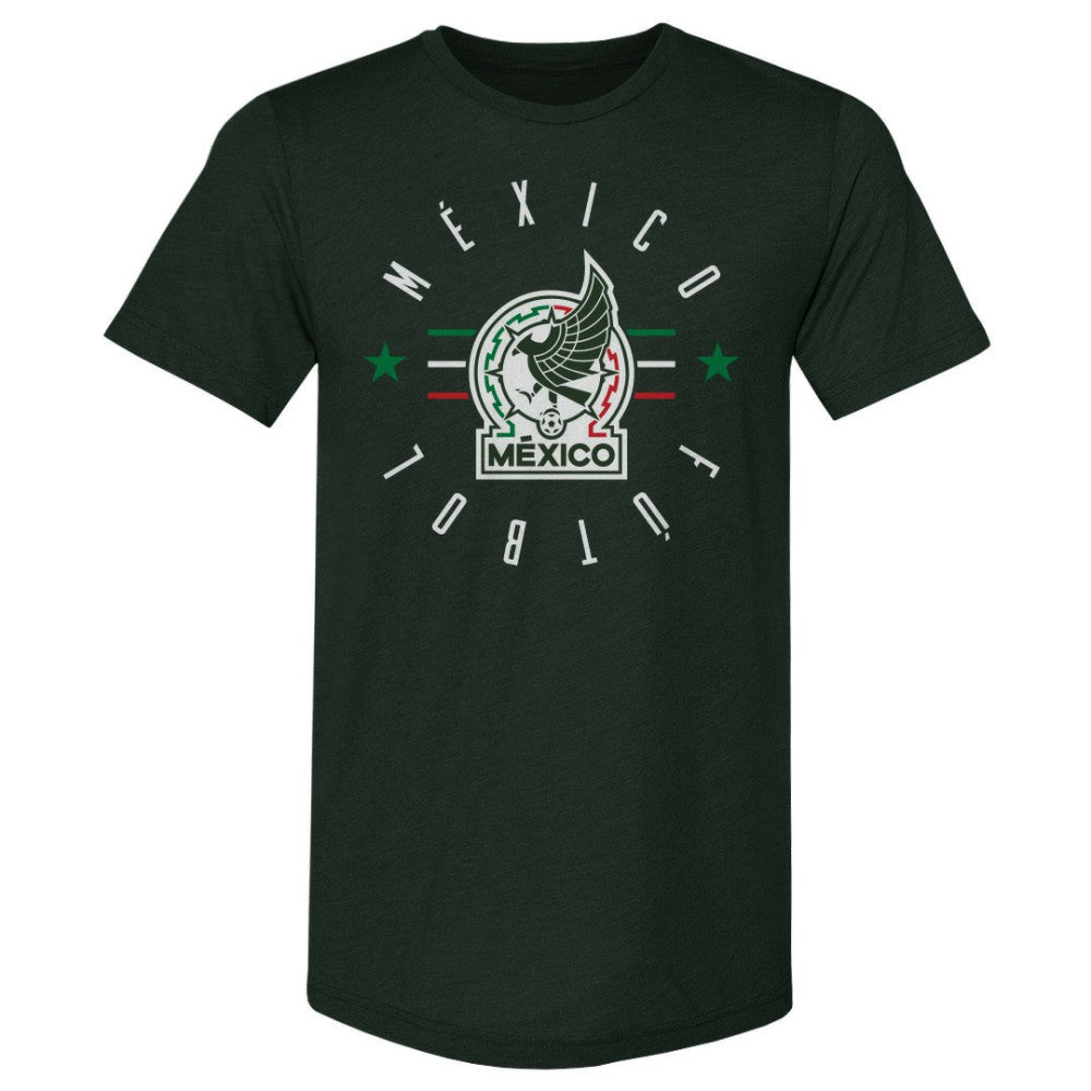 Mexico National Team 500 Level Futbol Premium Tri-Blend T-Shirts - Forest Green