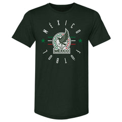 Mexico National Team 500 Level Futbol Premium Tri-Blend T-Shirts - Forest Green
