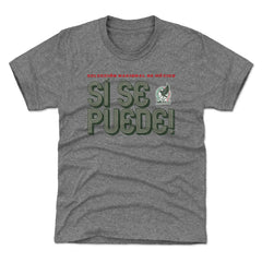 Mexico National Team 500 Level Youth Si Se Puede Inline Bold T-Shirts - Gray