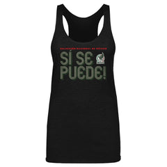 Mexico National Team 500 Level Women's Si Se Puede Inline Bold Tri-Blend Racerback Tank Top - Black