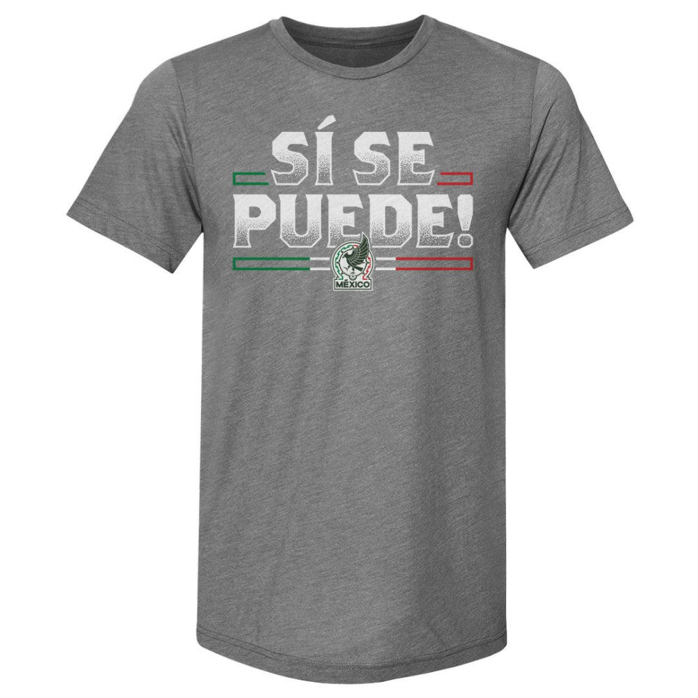 Mexico National Team 500 Level Si Se Puede Premium Tri-Blend T-Shirts - Gray